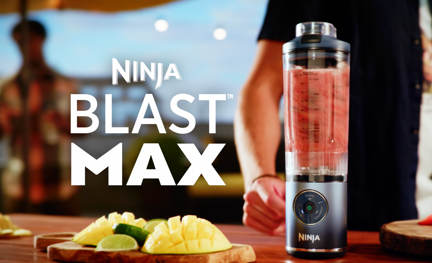 Ninja Blast Max Portable Blender – Cordless Personal Smoothie Maker with Ice Crushing Power, 22oz Travel Cup